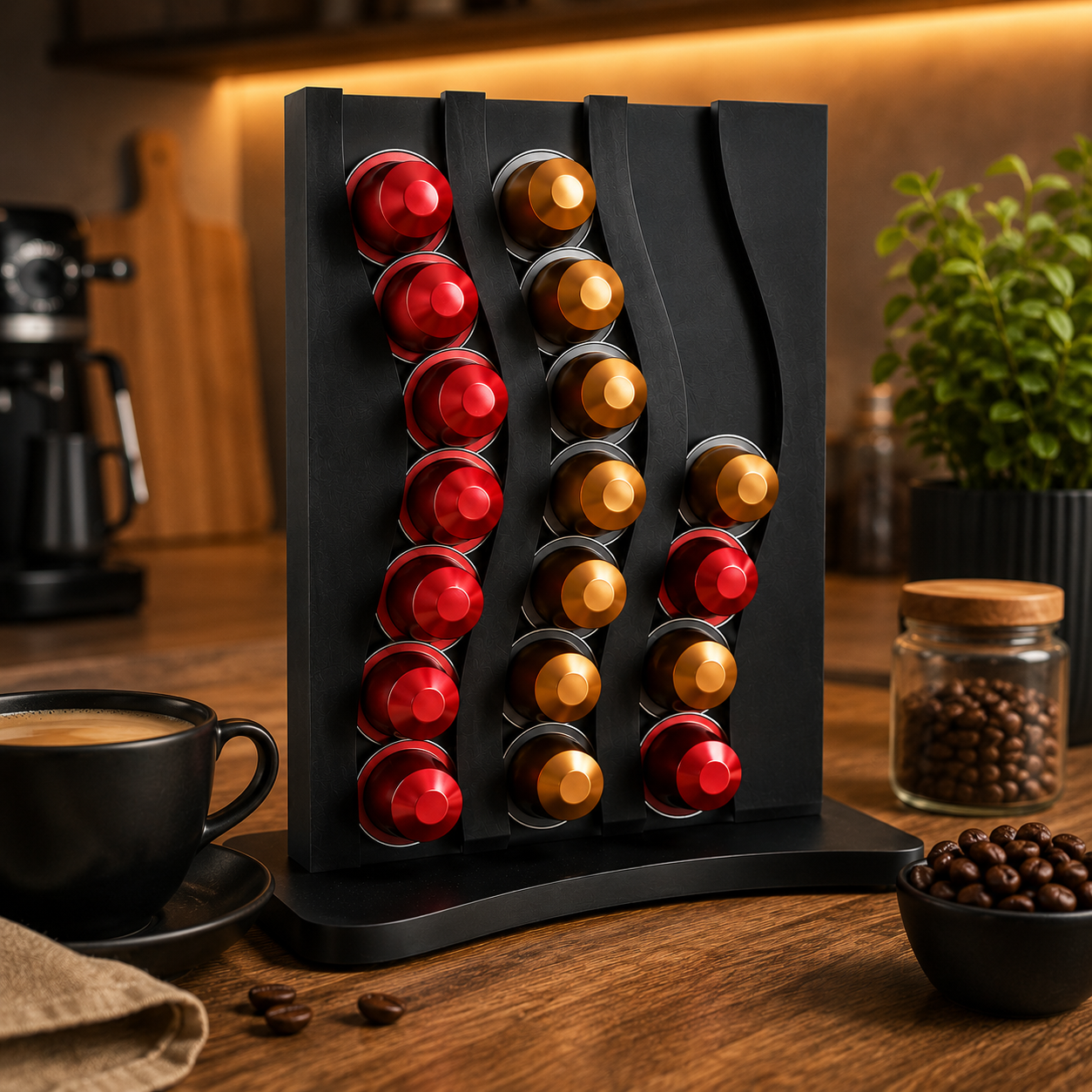Organizador Porta-Cápsulas de Café – Capacidade para até 32 Cápsulas